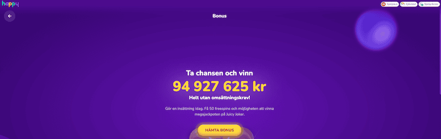 happy casino bonus